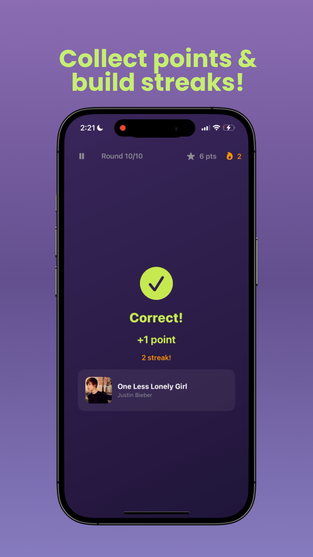 MUSE — collect points and build streaks